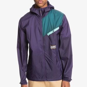 Quicksilver Summit Line Windbreaker Size XXL Purple Packable